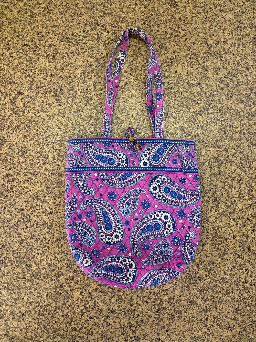 Purple Paisley Printed Tote Bag